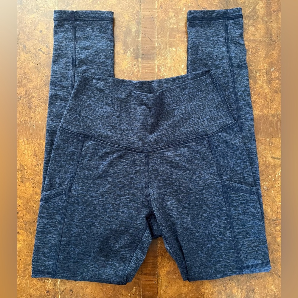Aerie Chill Play Move Navy Leggings, Size M Long